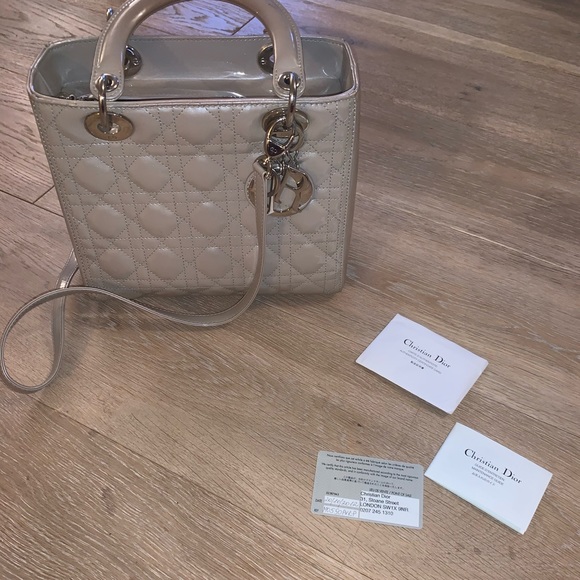 Dior Handbags - Lady Dior Small London Grey Patent